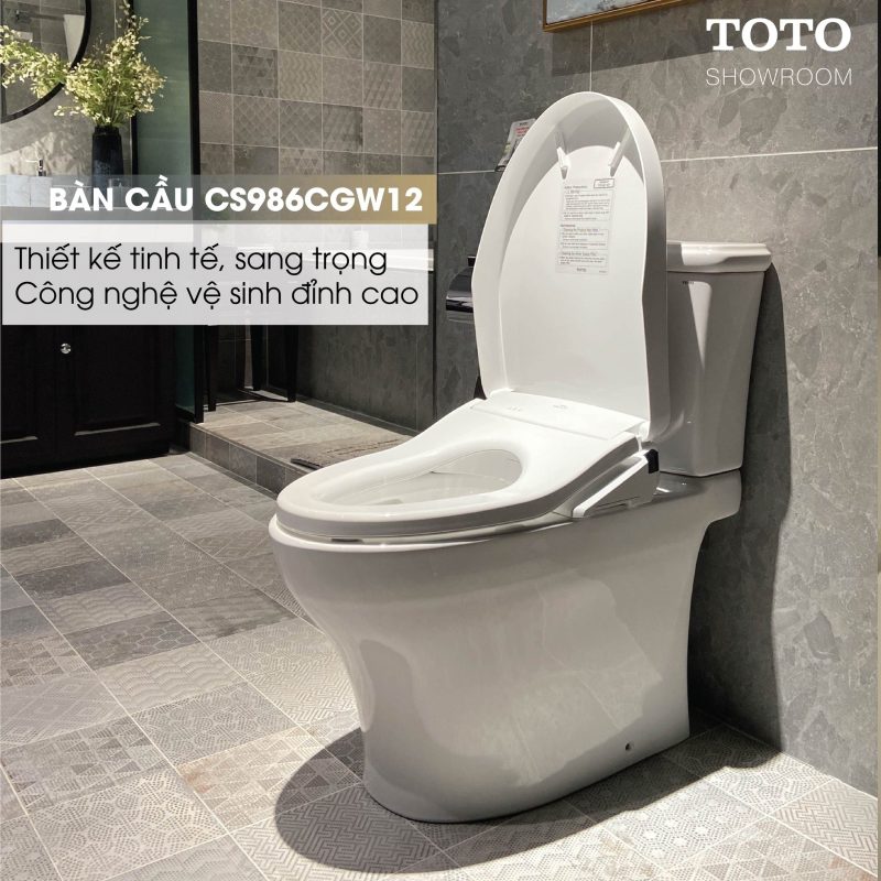 Bàn cầu hai khối CS986CGW12 