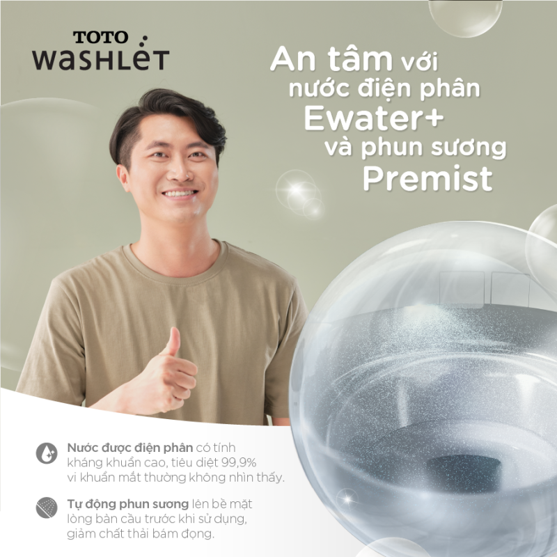 Nước điện phân EWATER+ và phun sương PREMIST