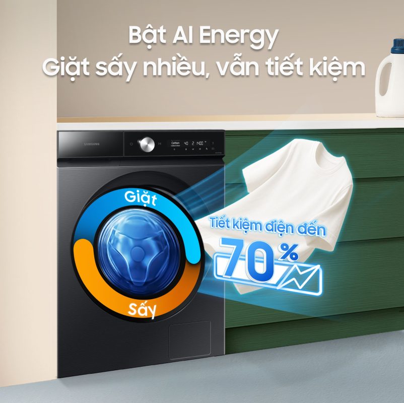 Giặt sấy nhiều những vẫn tiết kiệm