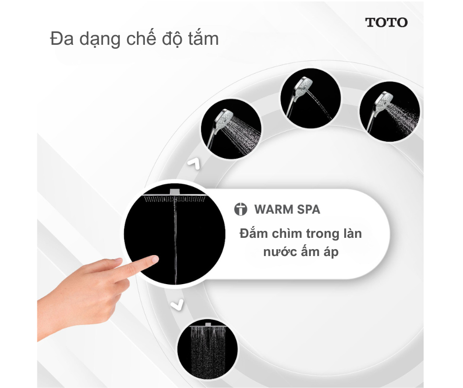Đa dạng chế độ tắm