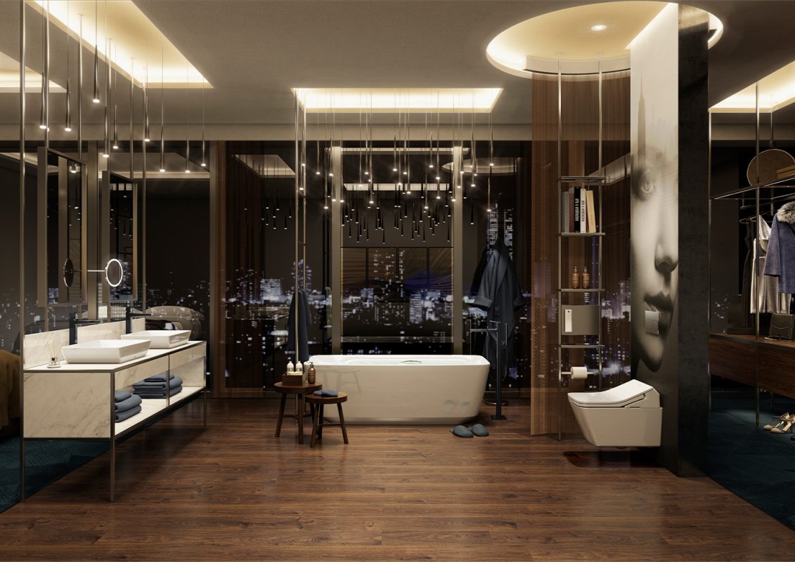 Thiết kế bồn cầu treo tường