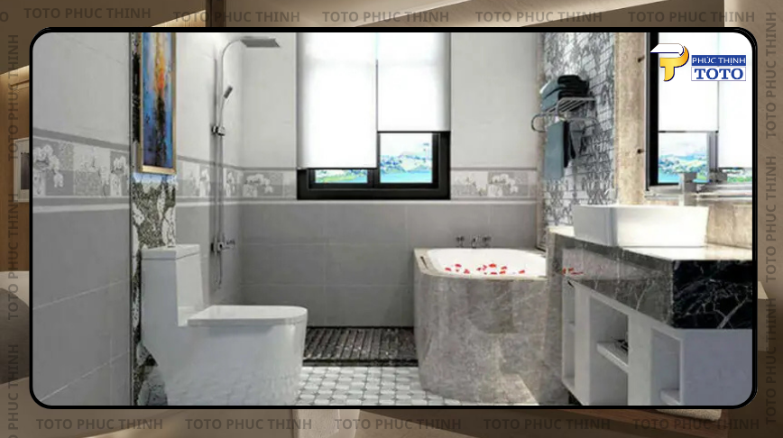 phòng tắm đẹp nhà phố giá rẻ