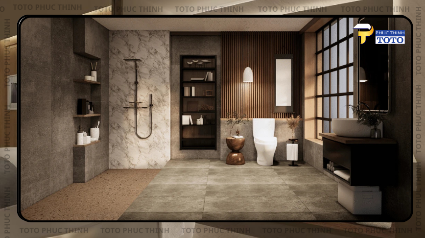 phòng tắm phong cách minimal