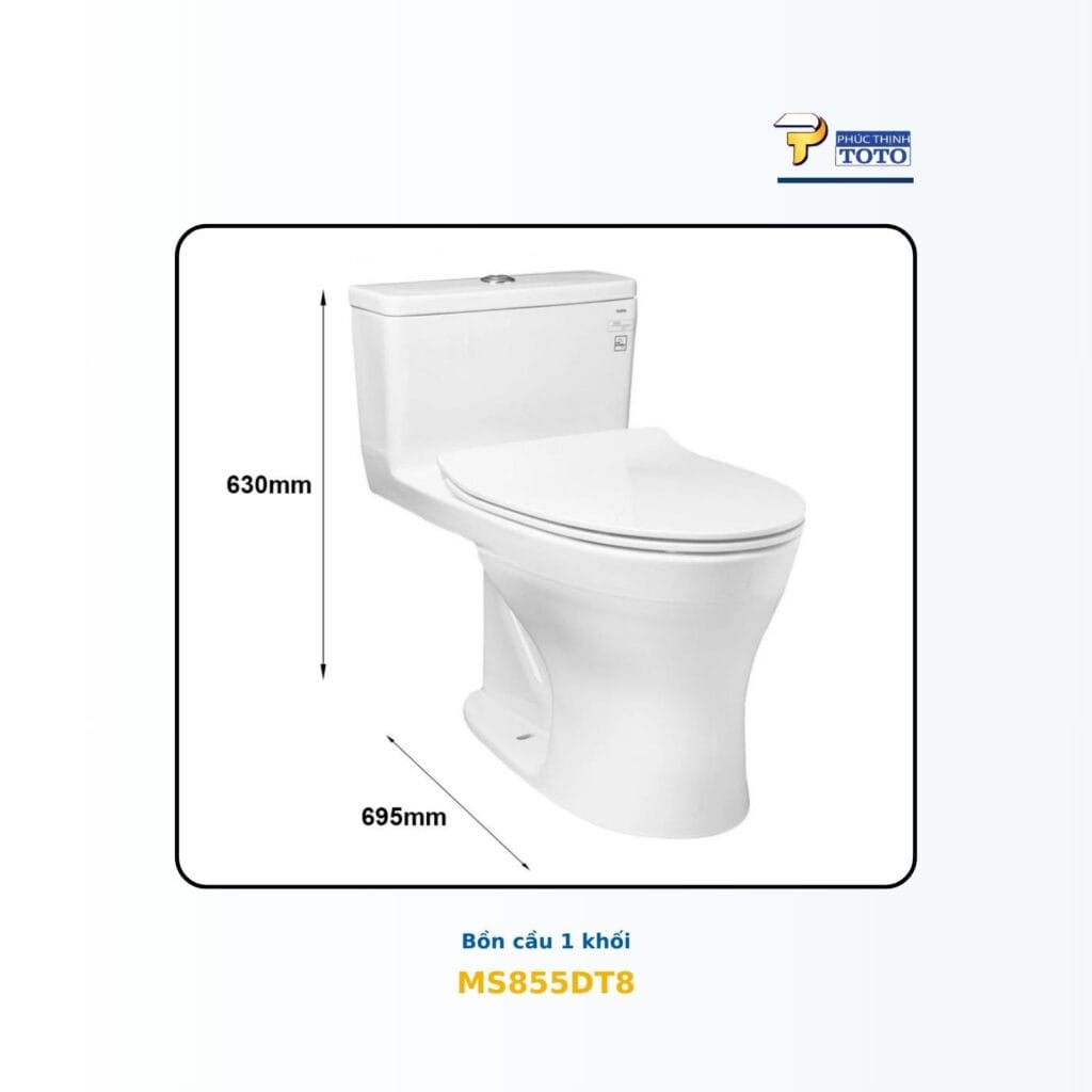 Bồn cầu 1 khối TOTO MS855DT8#XW nắp TC600VS