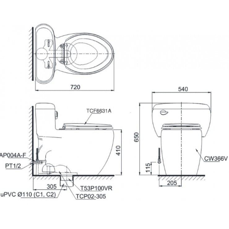 MS366W7 TOTO chính hãng MS366W7