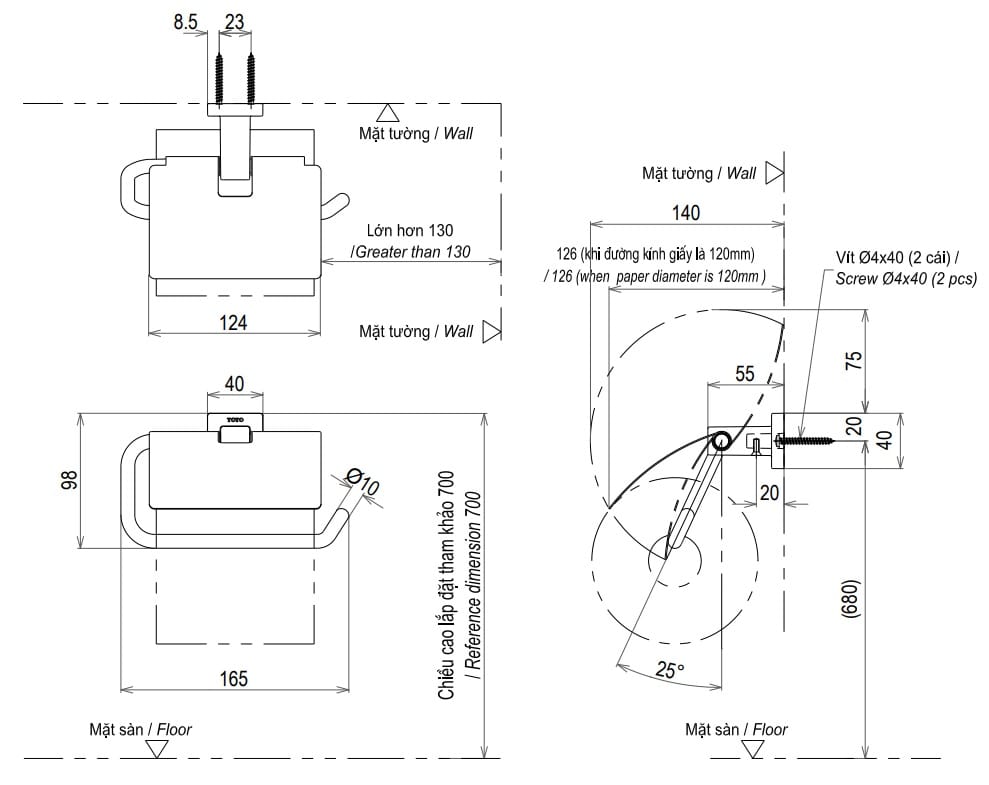 YH408RV TOTO chính hãng YH408RV