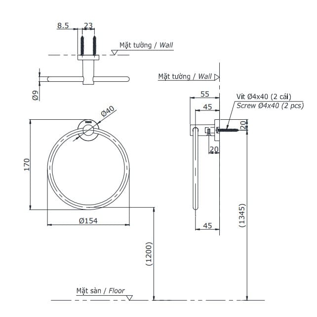 YTT406V TOTO chính hãng YTT406V