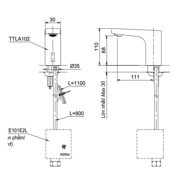 TTLA102/TTLE101B2L/TVLF405 TOTO chính hãng TTLA102/TTLE101B2L/TVLF405
