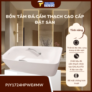 Bồn tắm đá cẩm thạch cao cấp đặt sàn PJY1724HPWE#MW