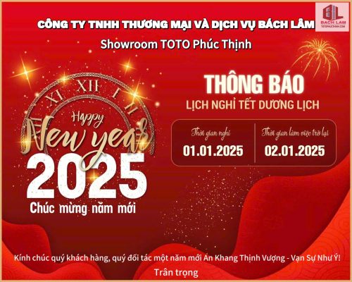 THÔNG BÁO NGHỈ LỄ TẾT DƯƠNG LỊCH 1/1/2025