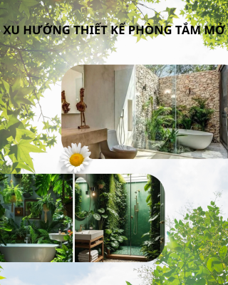 XU HƯỚNG THIẾT KẾ PHÒNG TẮM MỞ