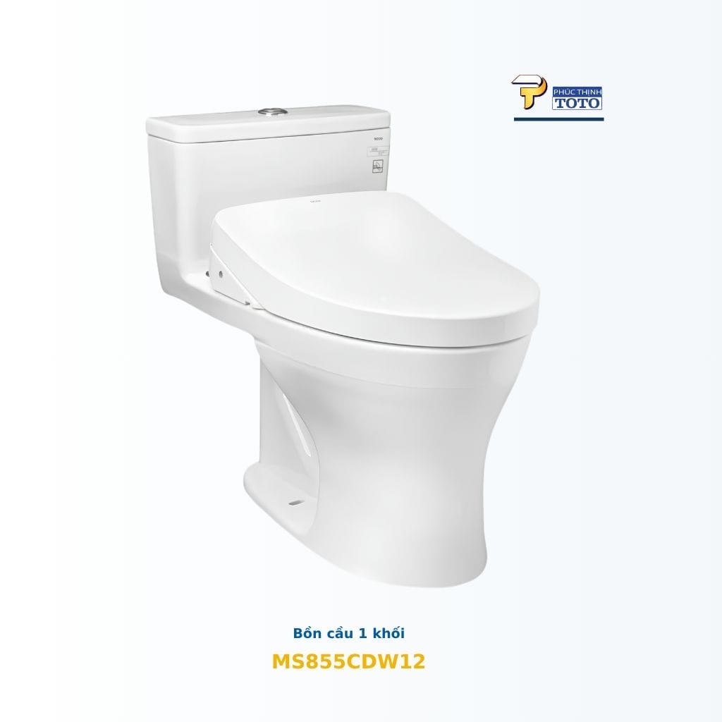 Bồn cầu TOTO MS855CDW12#XW kèm WASHLET S7 TOTO chính hãng TOTO MS855CDW12