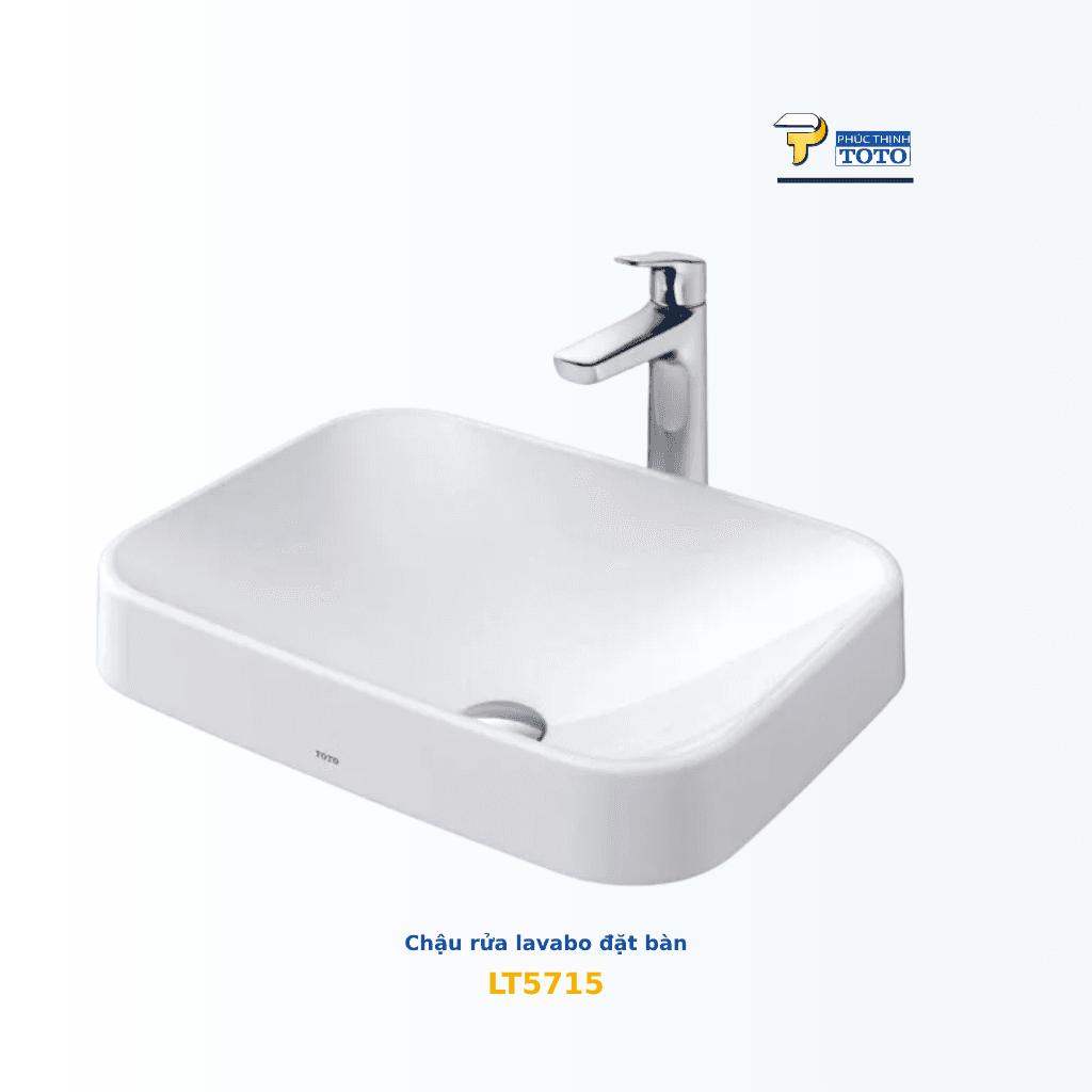Chậu lavabo đặt bàn TOTO LT5715#XW CeFiONtect TOTO chính hãng Chậu lavabo TOTO LT5715#XW