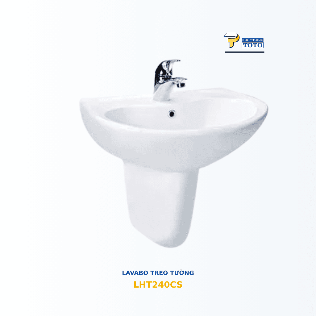 Chậu lavabo chân lửng TOTO LHT240CS#W TOTO chính hãng Chậu lavabo chân lửng TOTO LHT240CS#W