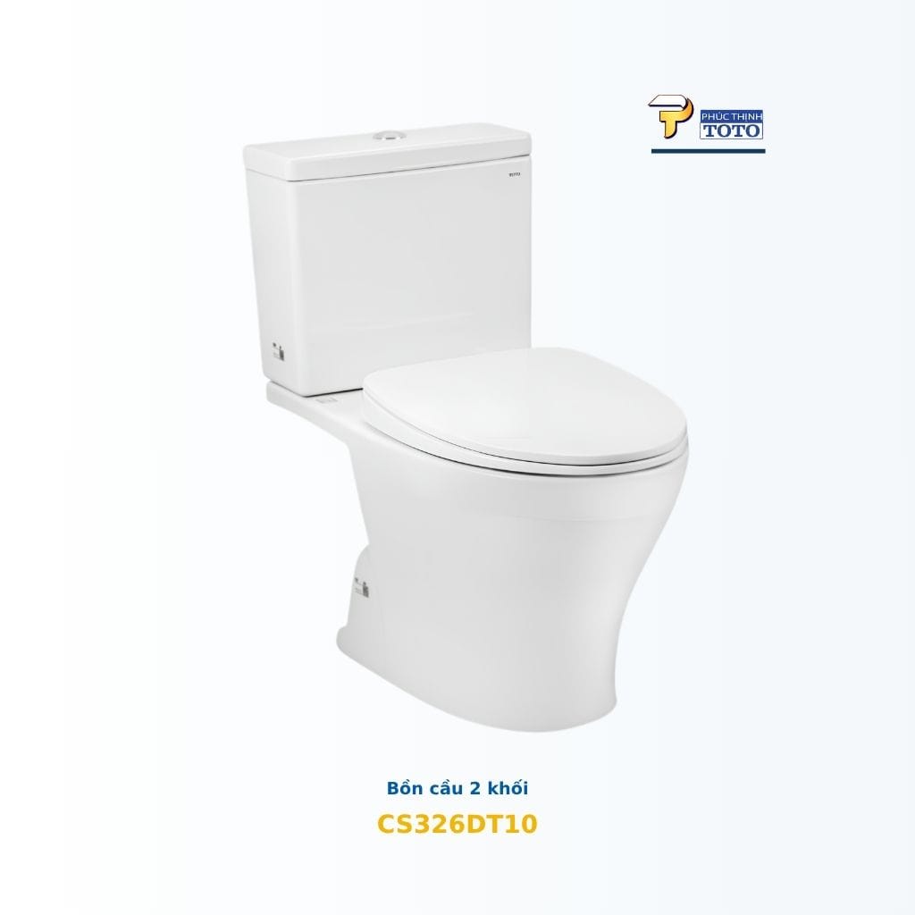 Bồn cầu TOTO CS326DT3#XW TC385VS#W hai khối nắp đóng êm TOTO chính hãng CS326DT3#XW
