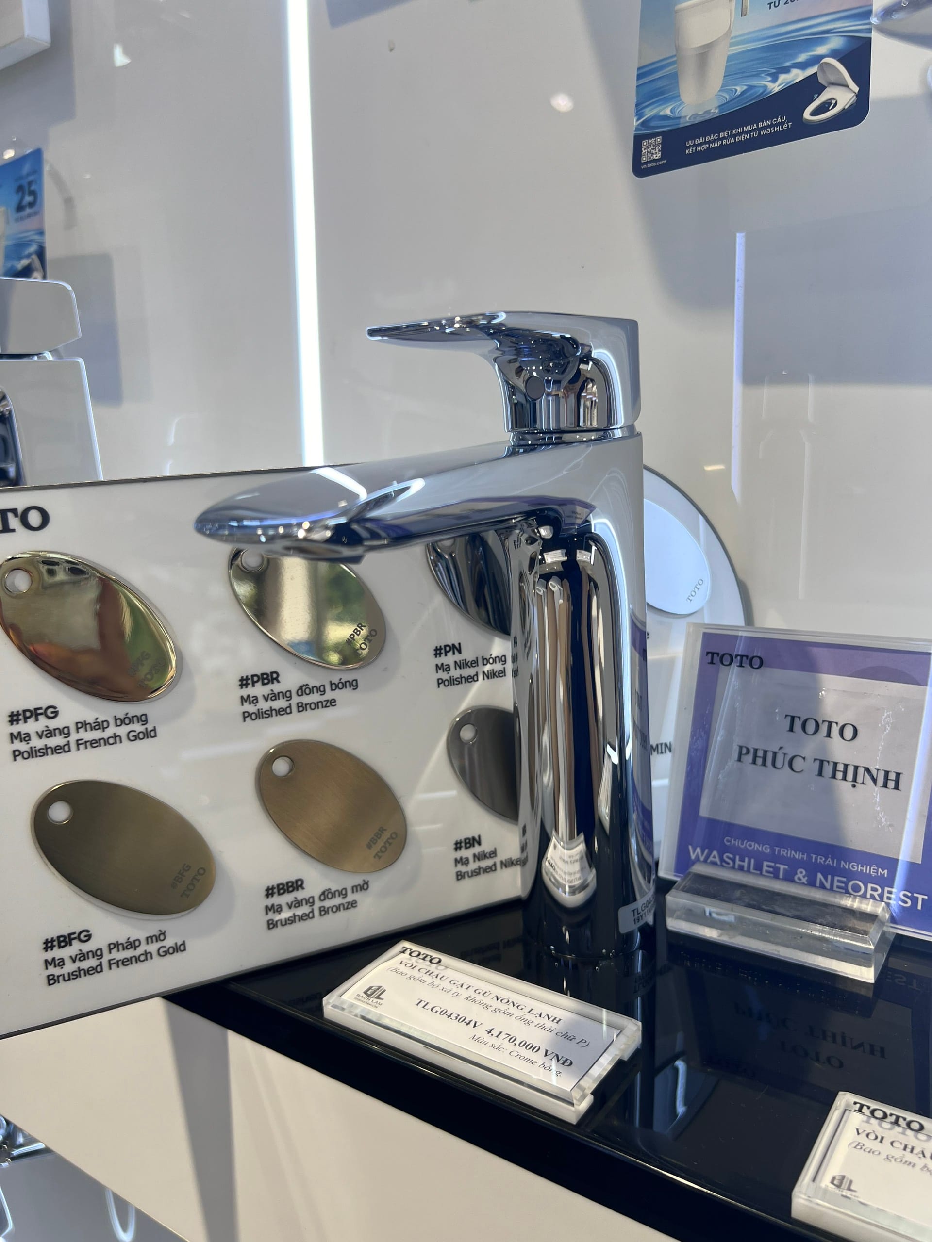Vòi lavabo nóng lạnh TOTO TLG04304V GA thân trung TOTO chính hãng Vòi Lavabo TOTO TLG04304V GA Nóng Lạnh Thân Trung