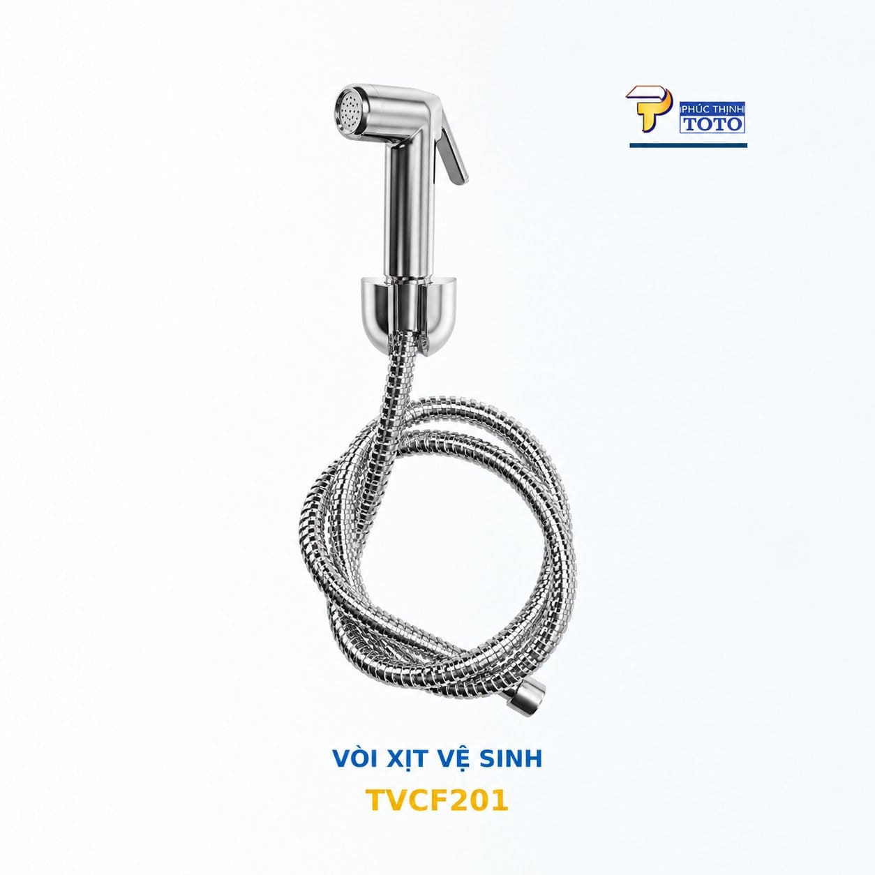 Vòi xịt vệ sinh TOTO TVCF201 mạ Niken-Crom TOTO chính hãng TVCF201