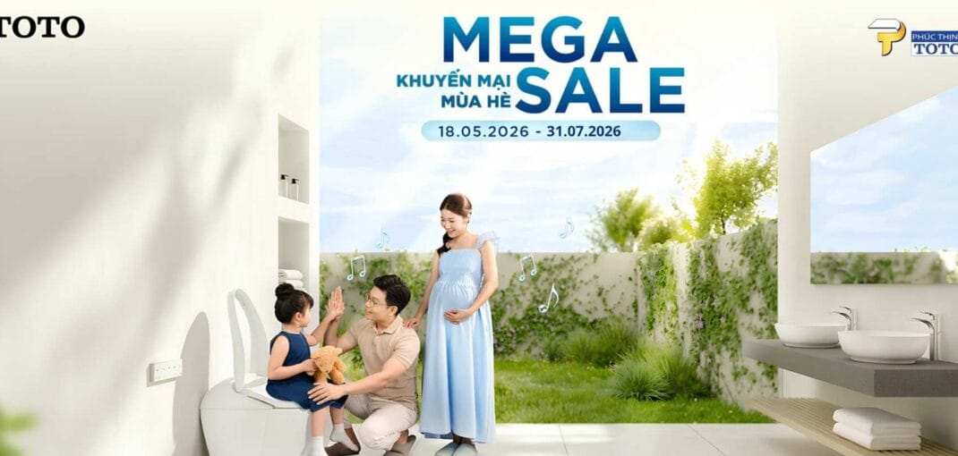 banner mega sale mùa hè toto phúc thịnh