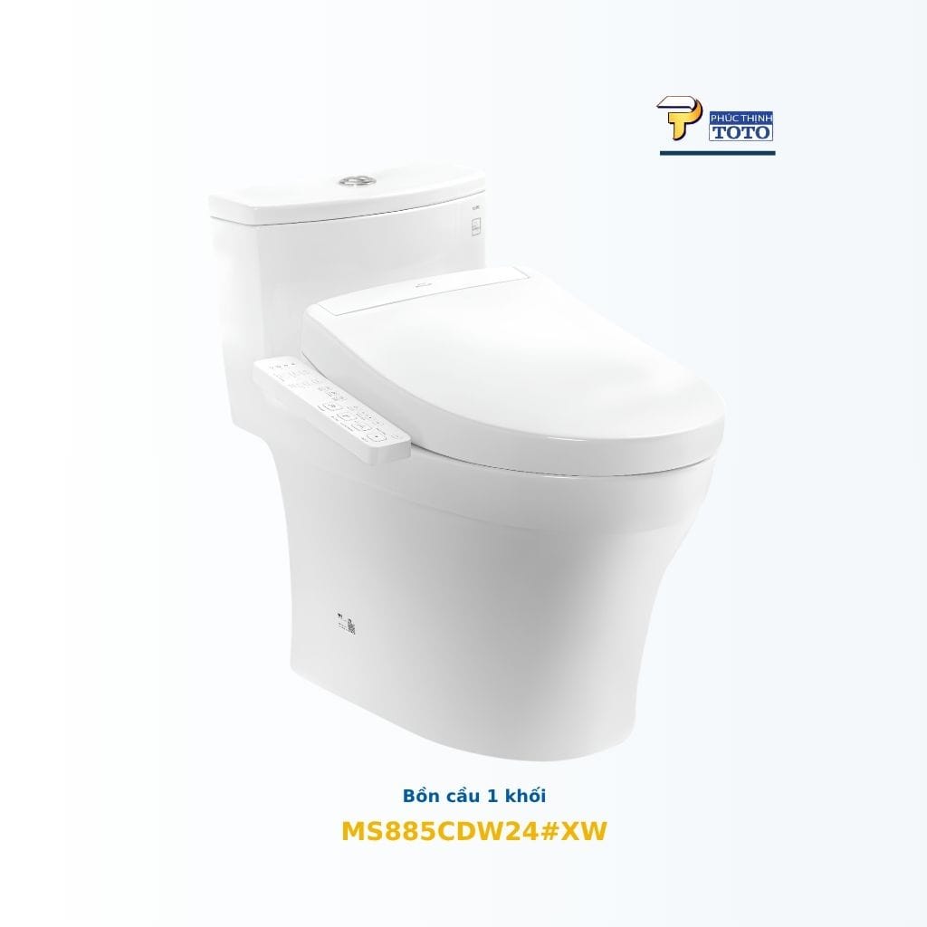 Bồn cầu một khối TOTO MS885DW24#XW kèm WASHLET S2 TOTO chính hãng MS885CDW24#XW.