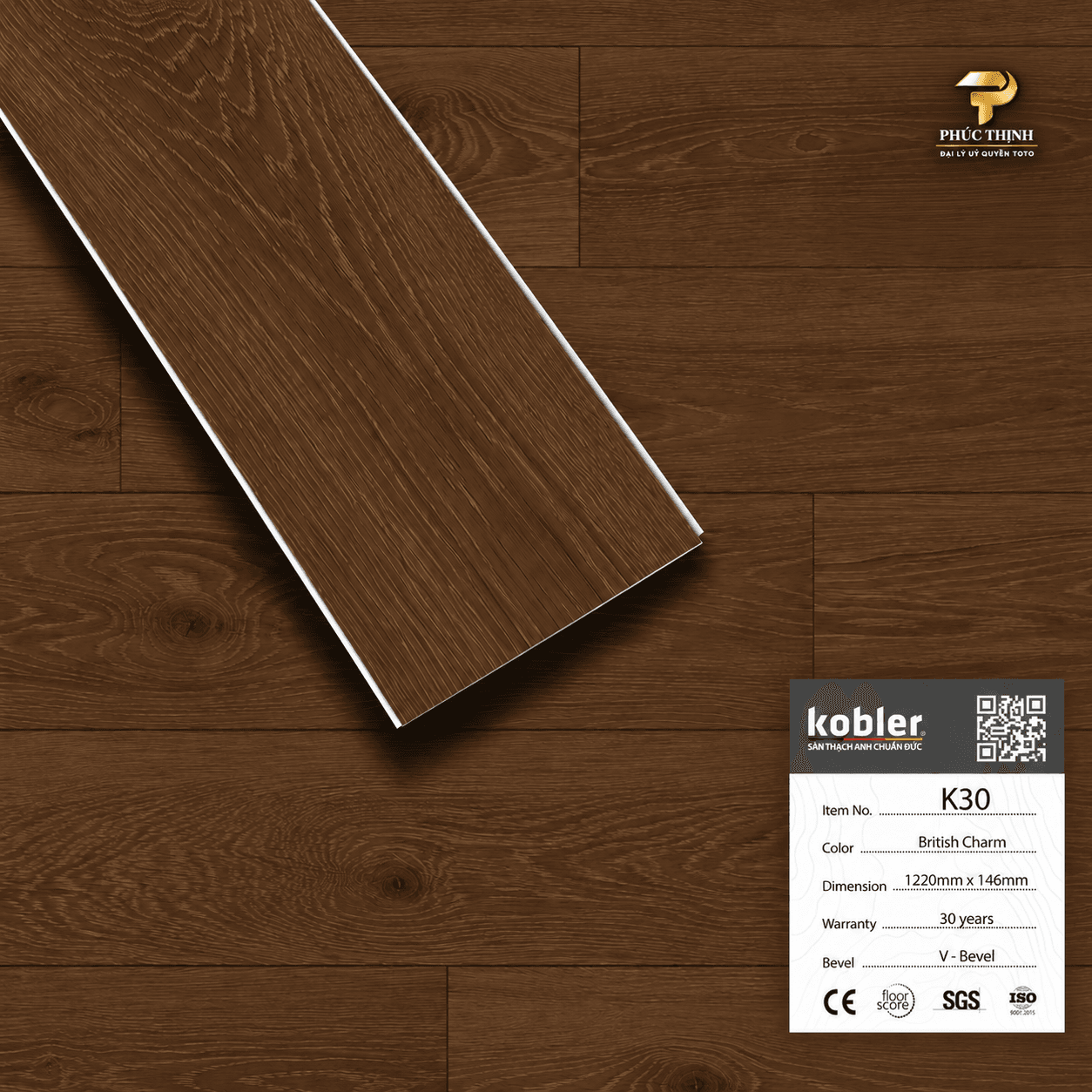 Sàn thạch anh Kobler QX K30 – British Charm TOTO chính hãng Sàn thạch anh Kobler QX K30 – British Charm